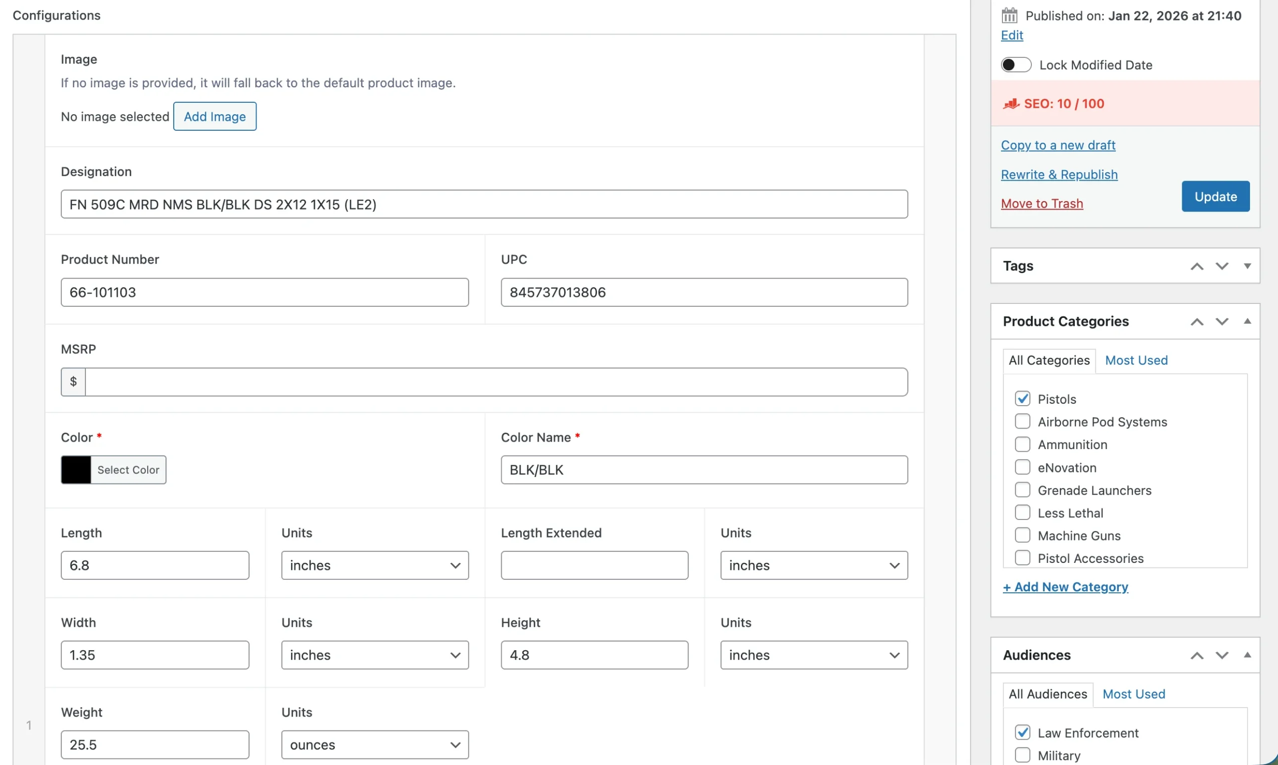 FN America Product Backend