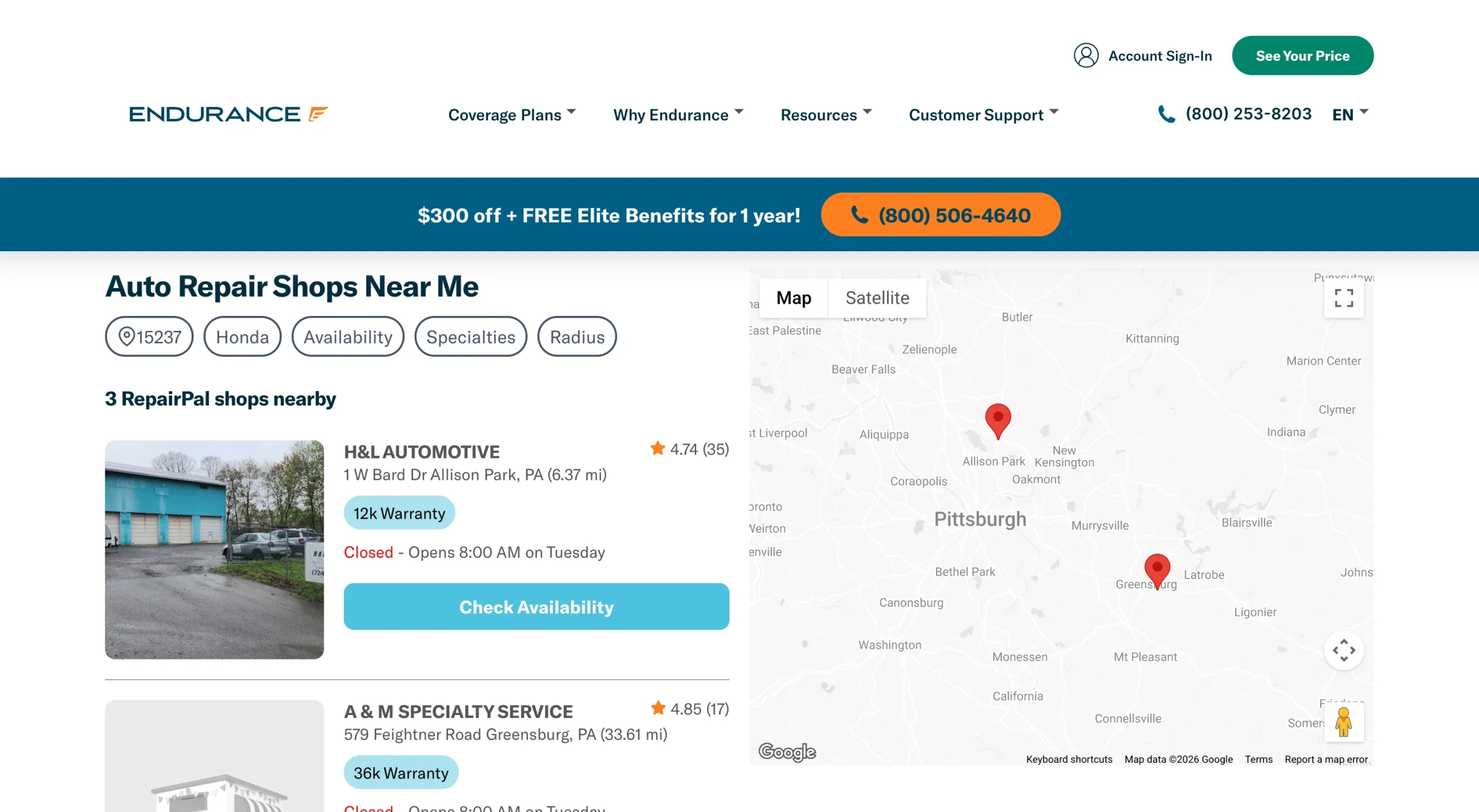 Endurance Warranty RepairPal API Integration