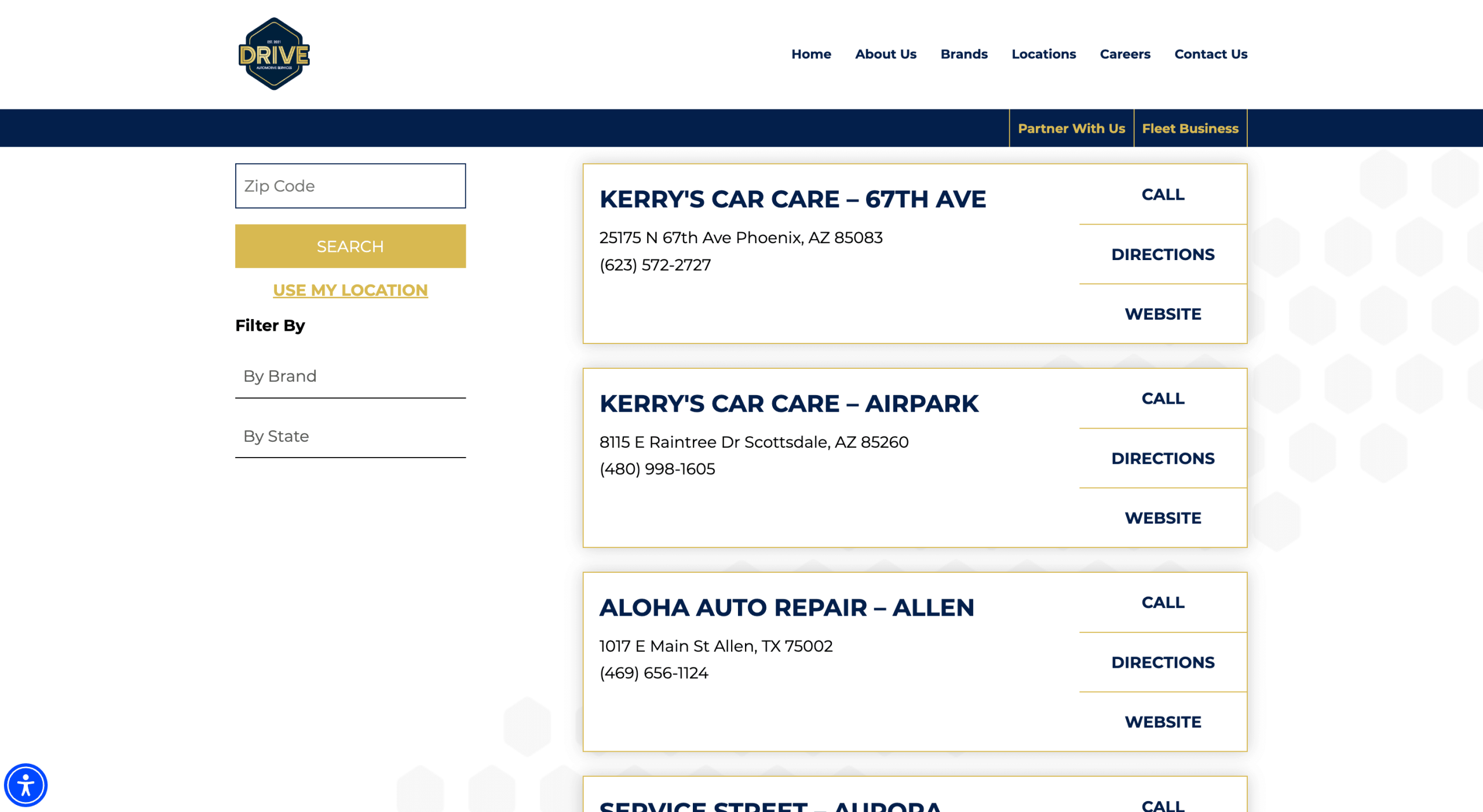 Drive Automotive Services Location Finder