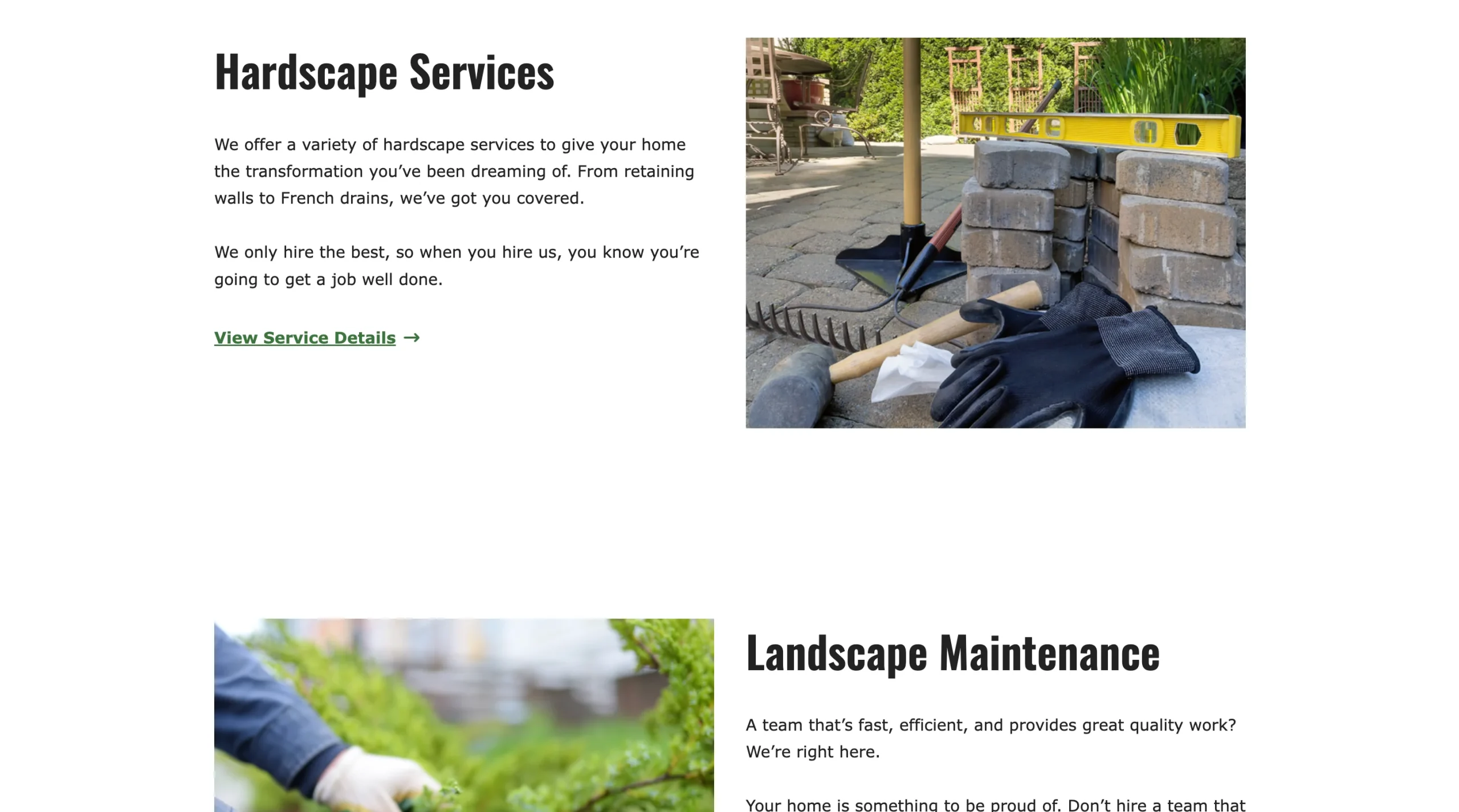 412 Landscaping Services Page