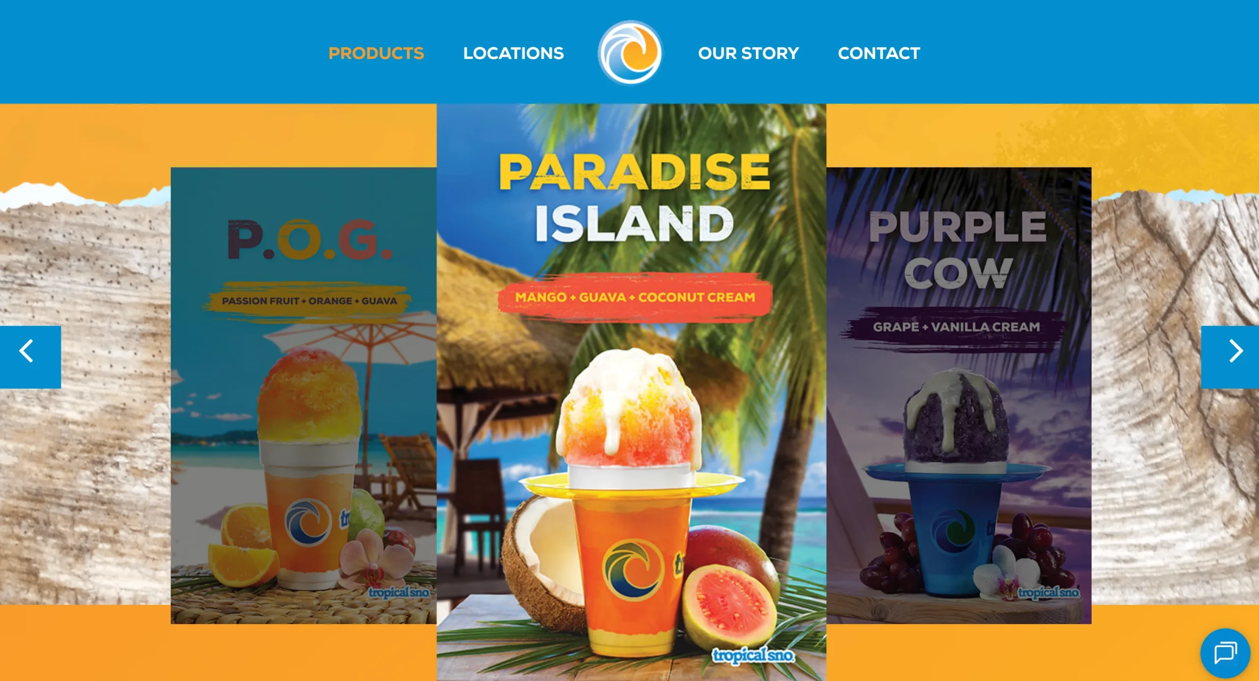 Tropical Sno Products Page